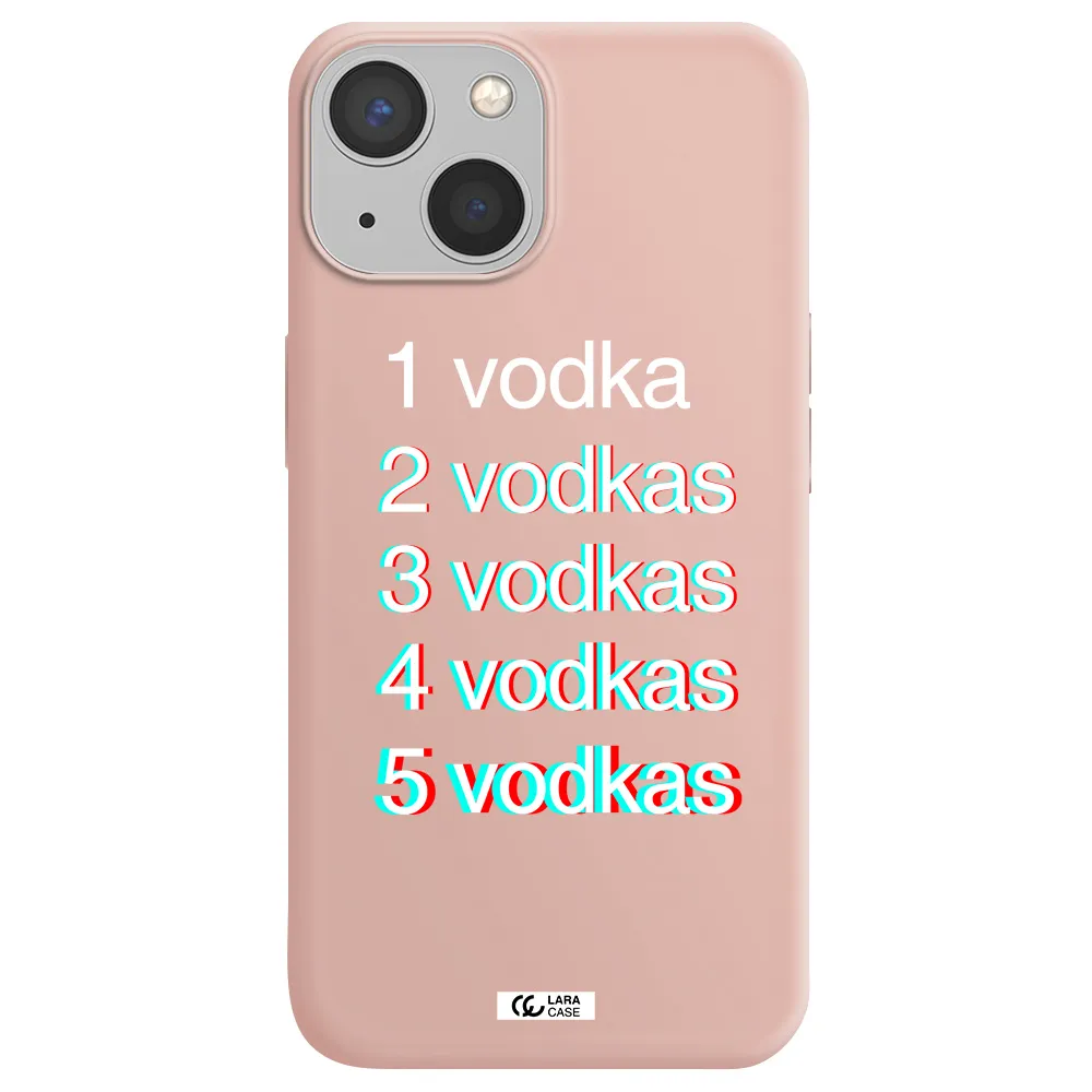 Vodka Apple iPhone 13 Silicone pastel pink Case