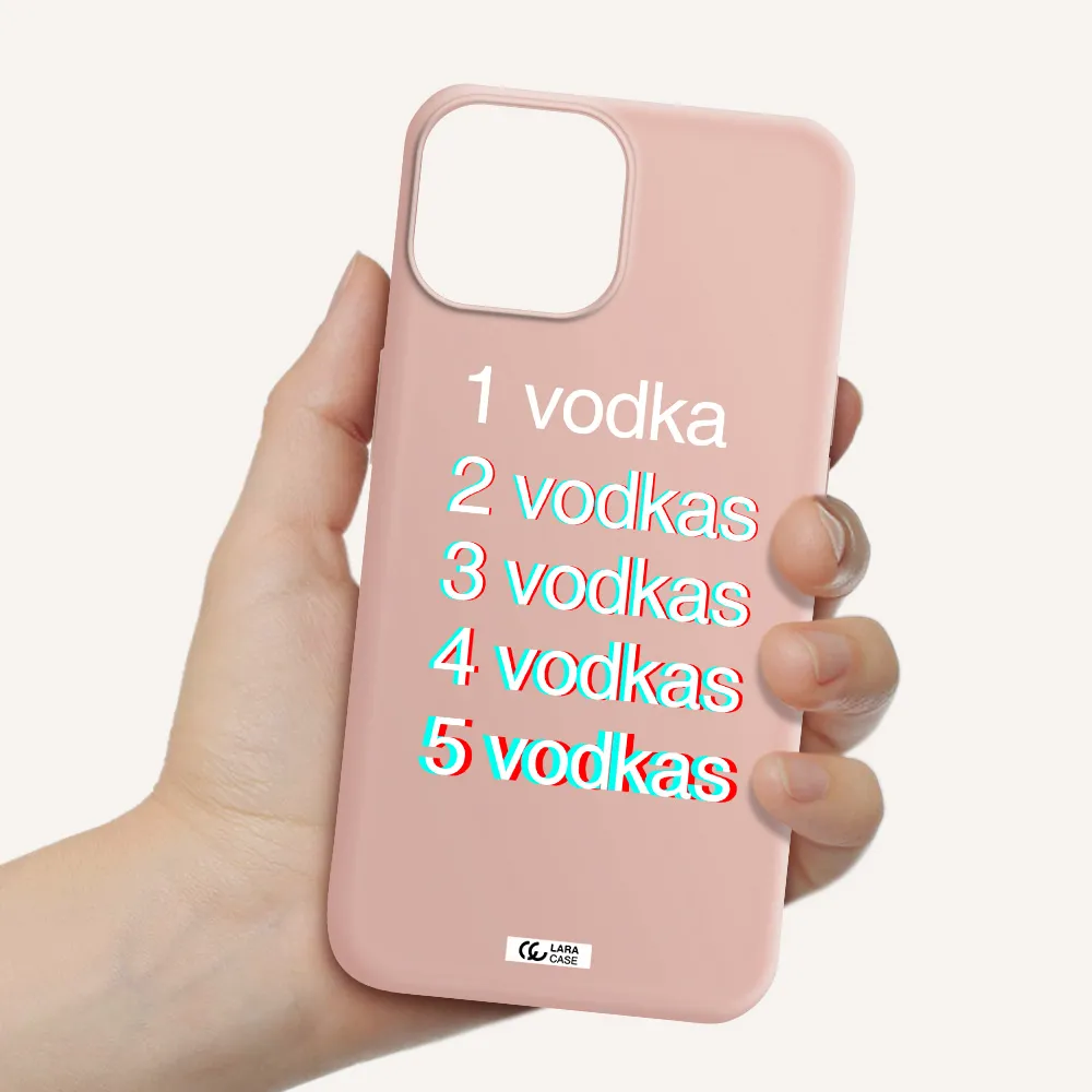 Vodka Apple iPhone 13 Silicone pastel pink Case