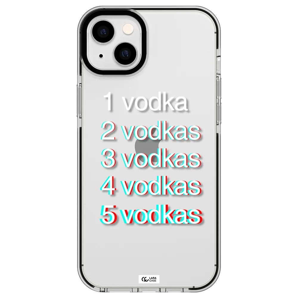 Vodka Apple iPhone 14 plus impact black border Case