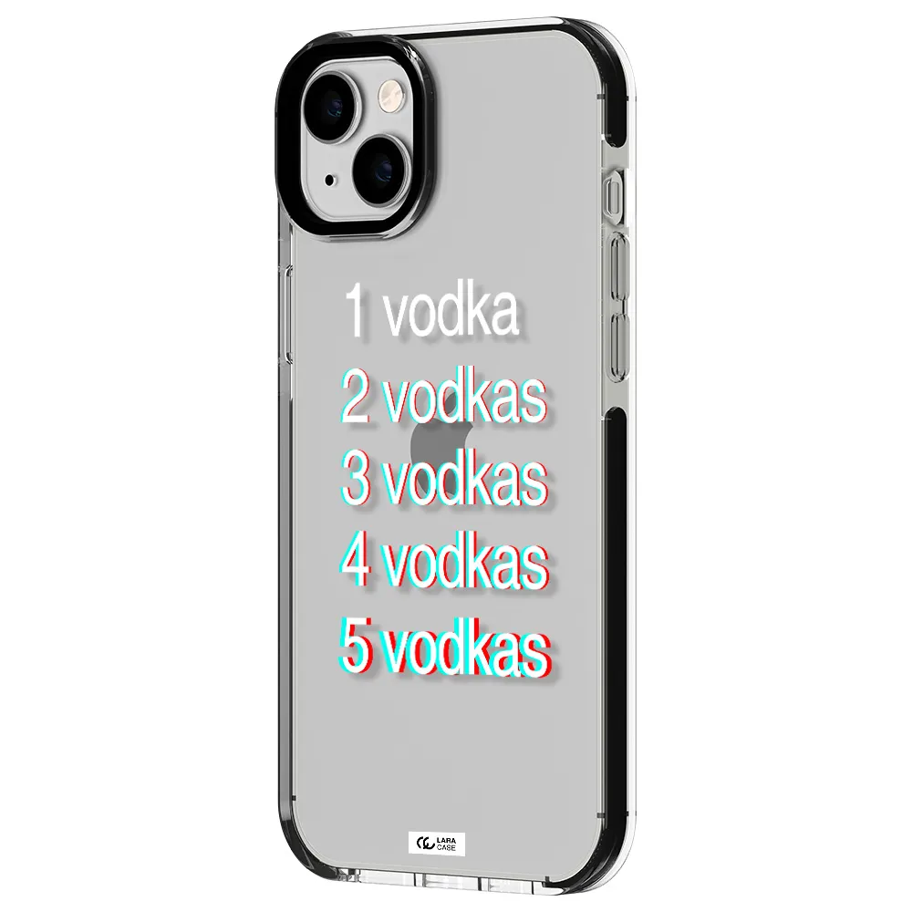Vodka Apple iPhone 14 plus impact black border Case