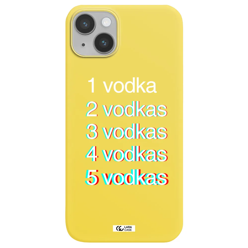 Vodka Apple iPhone 14 plus Silicone canary yellow Case
