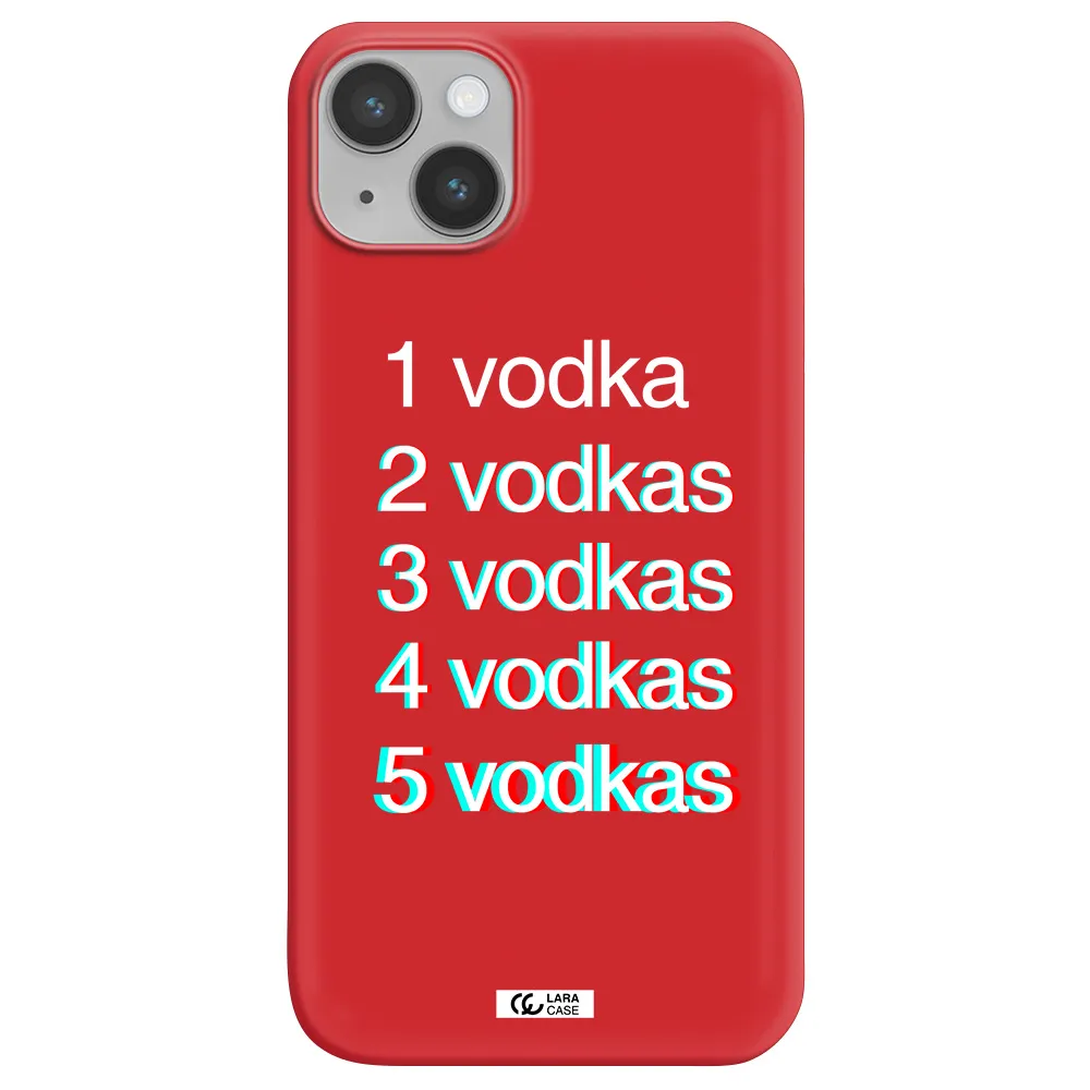 Vodka Apple iPhone 14 plus Silicone Imperial Red Case