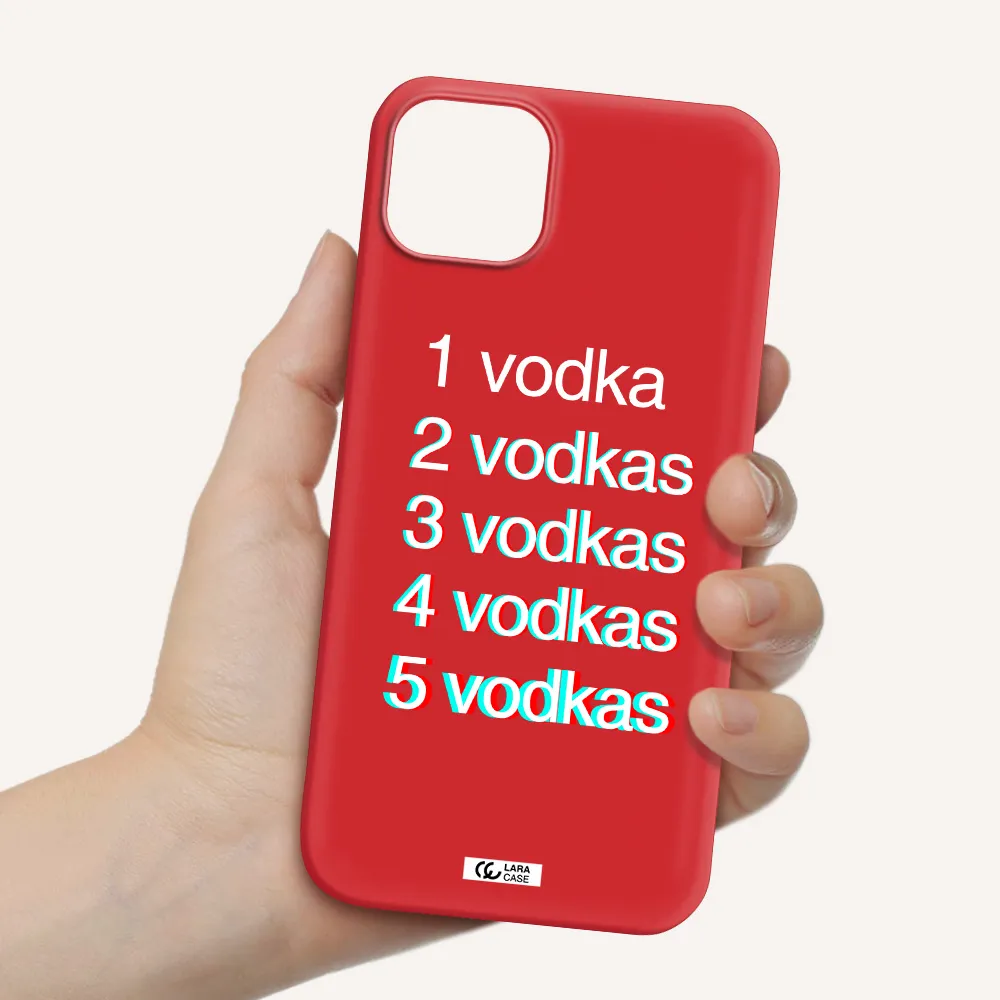 Vodka Apple iPhone 14 plus Silicone Imperial Red Case