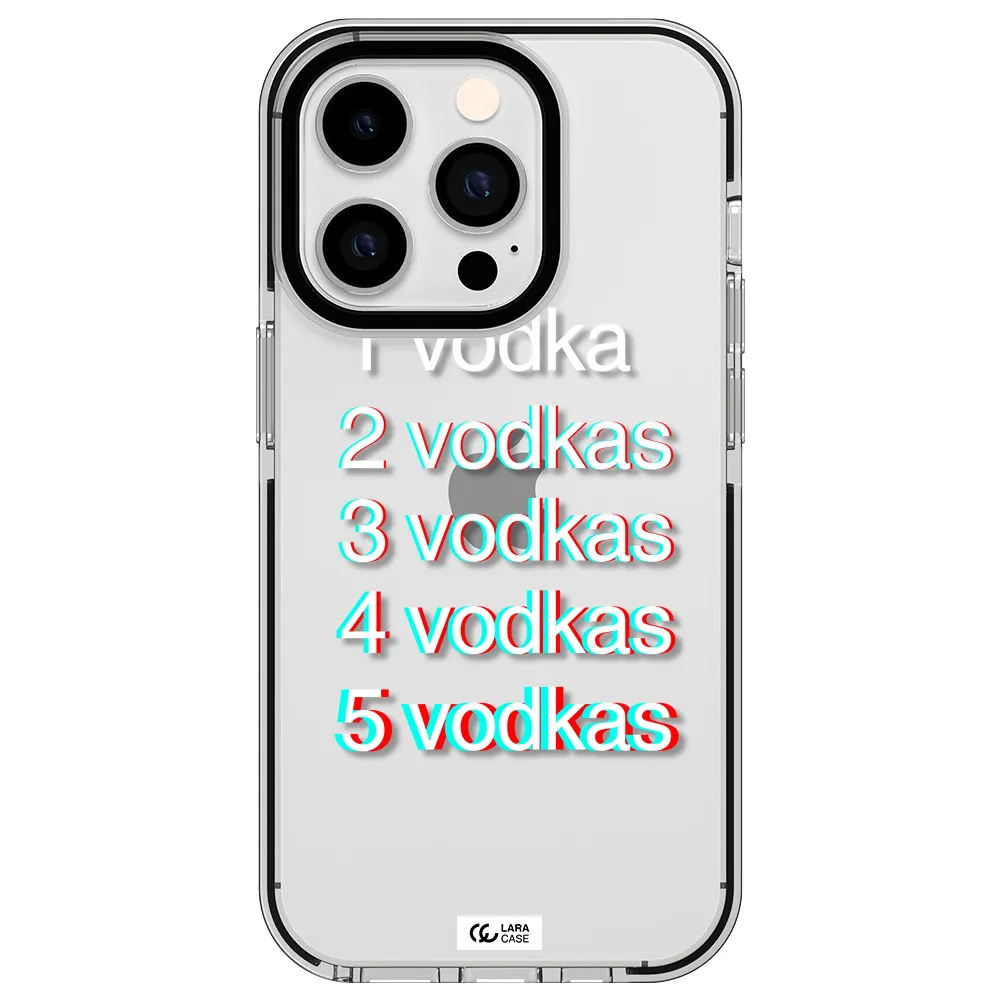 Vodka Apple iPhone 14 pro impact black border Case