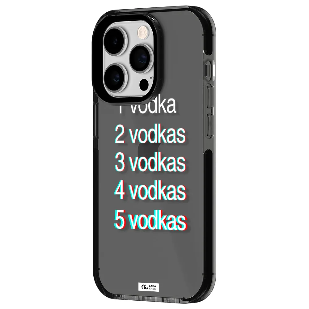 Vodka Apple iPhone 14 pro impact Smoke Black Case