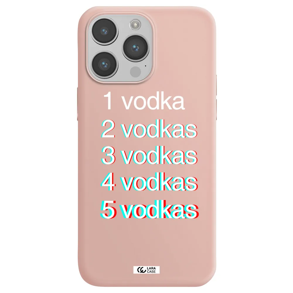 Vodka Apple iPhone 14 pro max Silicone pastel pink Case