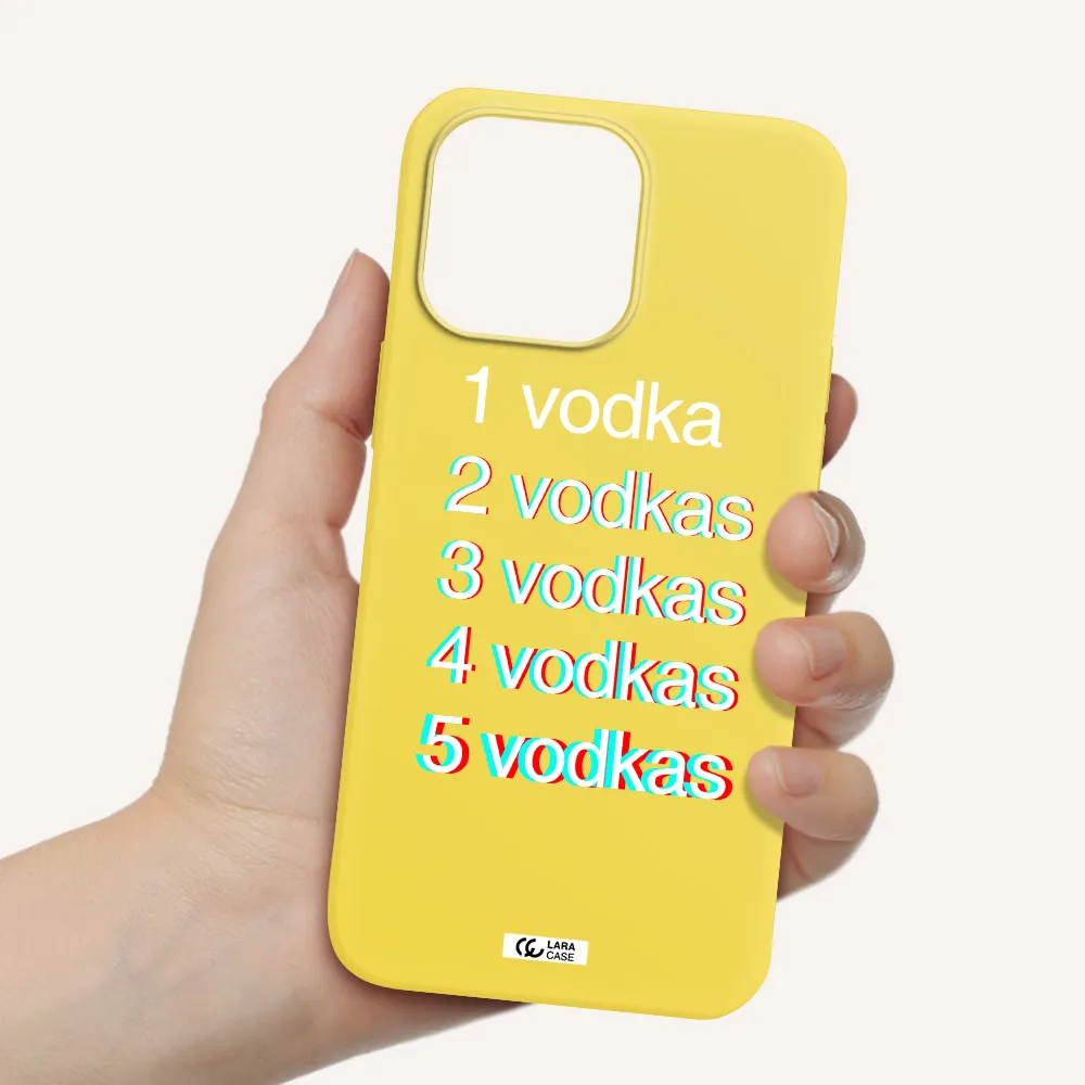 Vodka Apple iPhone 14 pro Silicone canary yellow Case
