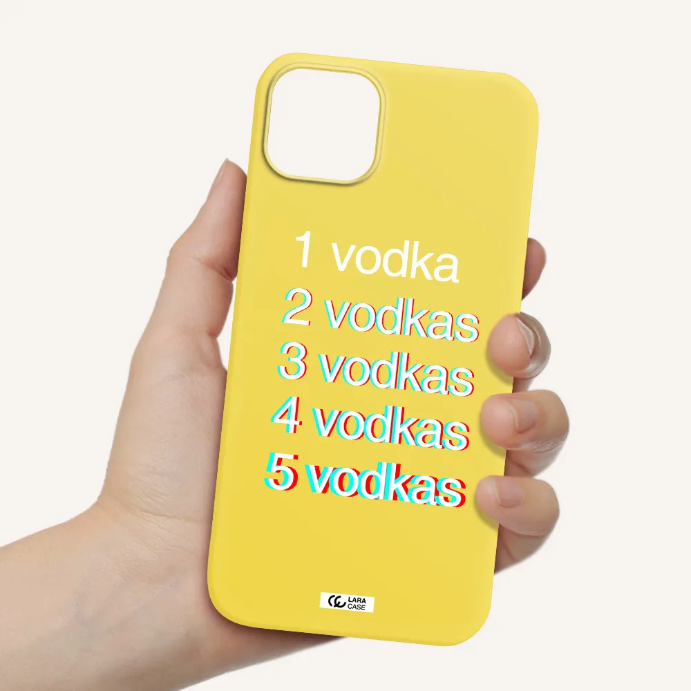 Vodka Apple iPhone 14 Silicone canary yellow Case