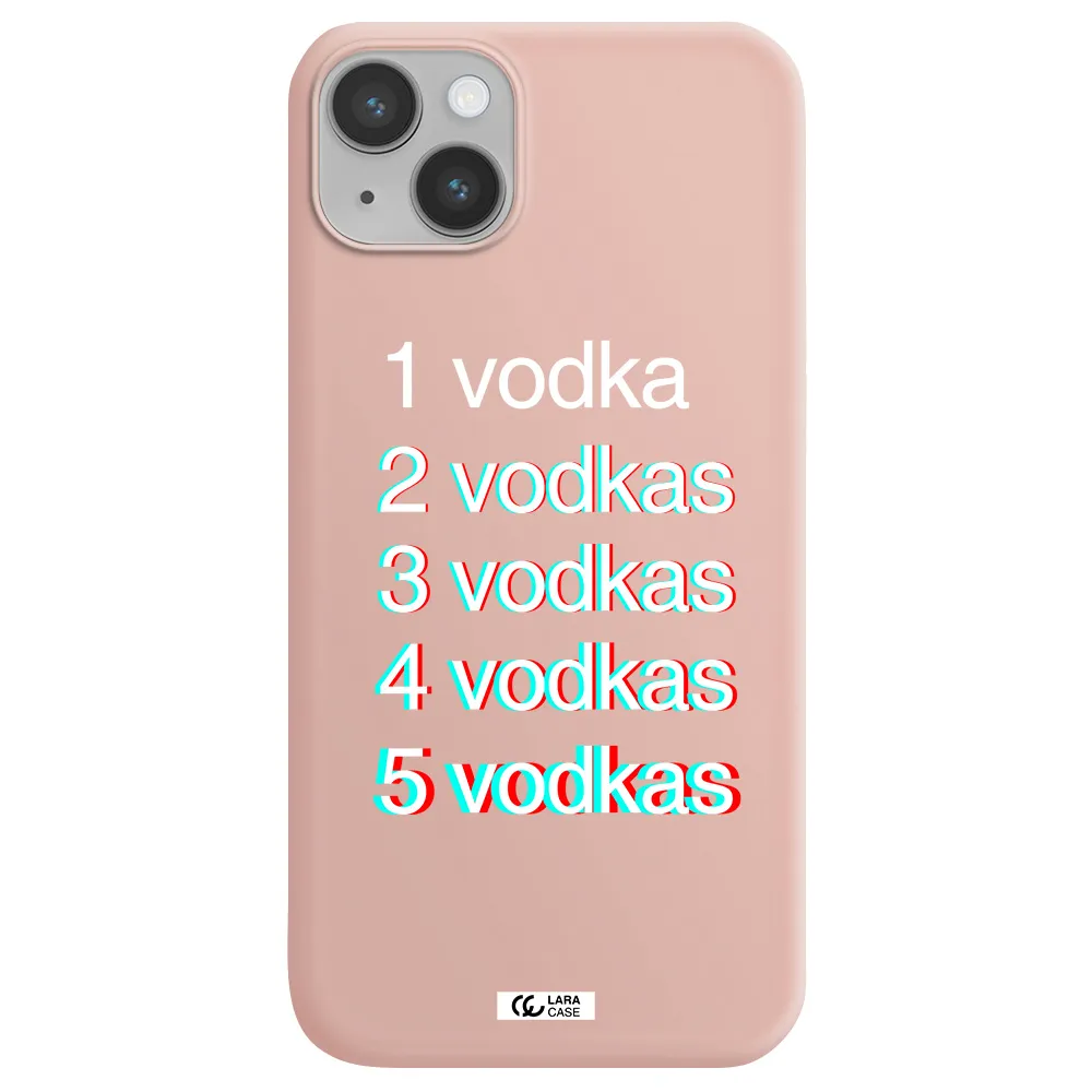 Vodka Apple iPhone 14 Silicone pastel pink Case