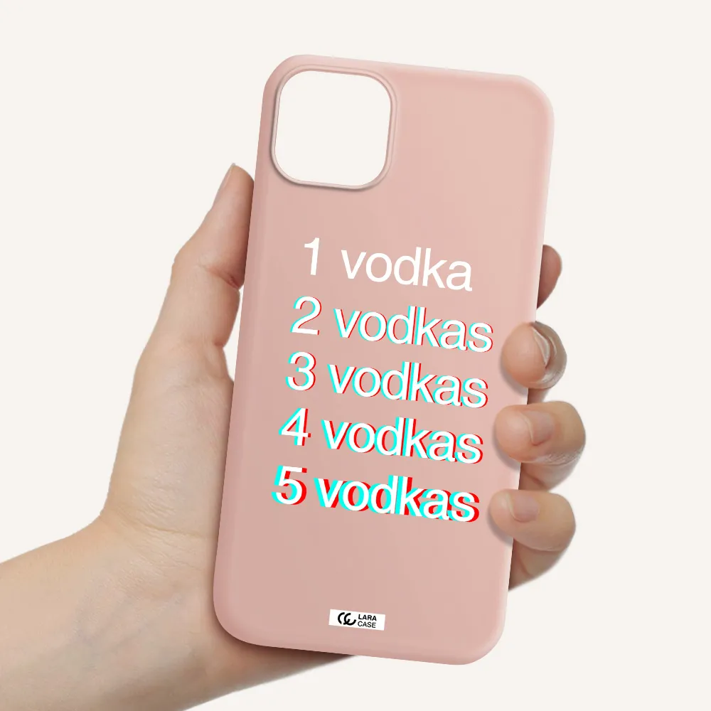 Vodka Apple iPhone 14 Silicone pastel pink Case