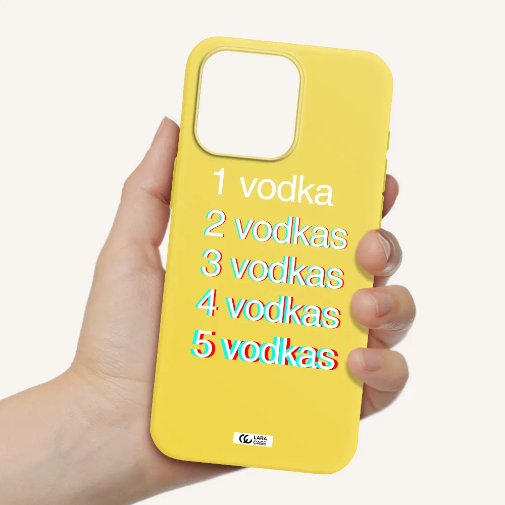 Vodka Apple Iphone 15 Pro max Silicone canary yellow Case