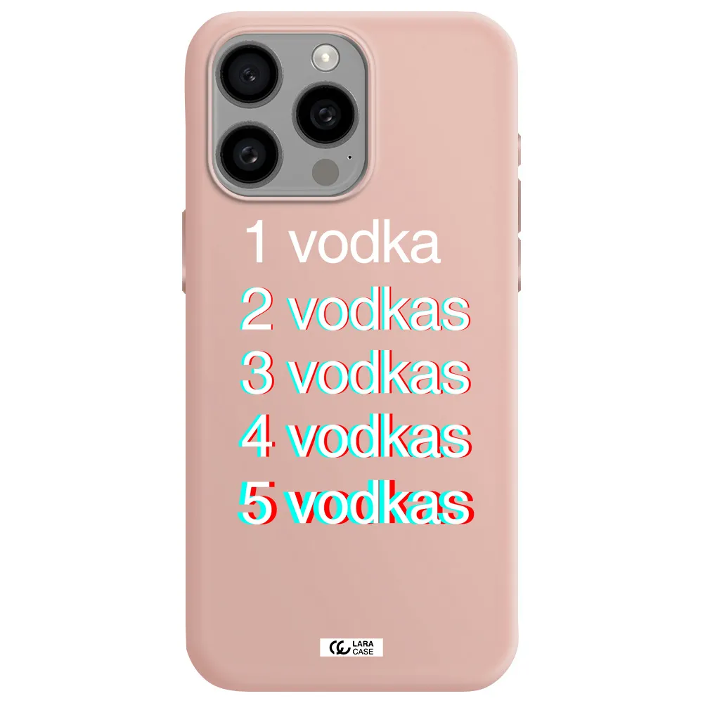 Vodka Apple Iphone 15 Pro max Silicone pastel pink Case