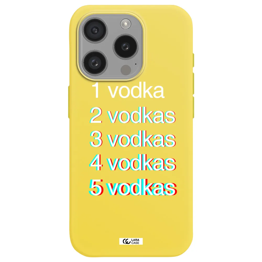 Vodka Apple Iphone 15 Pro Silicone Canary Yellow Case