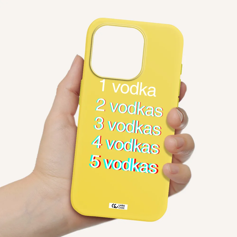 Vodka Apple Iphone 15 Pro Silicone Canary Yellow Case