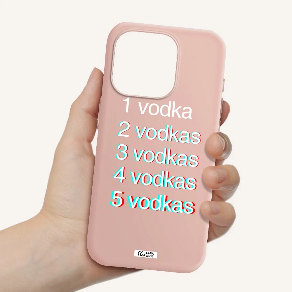 Vodka Apple Iphone 15 Pro Silicone Pastel Pink Case