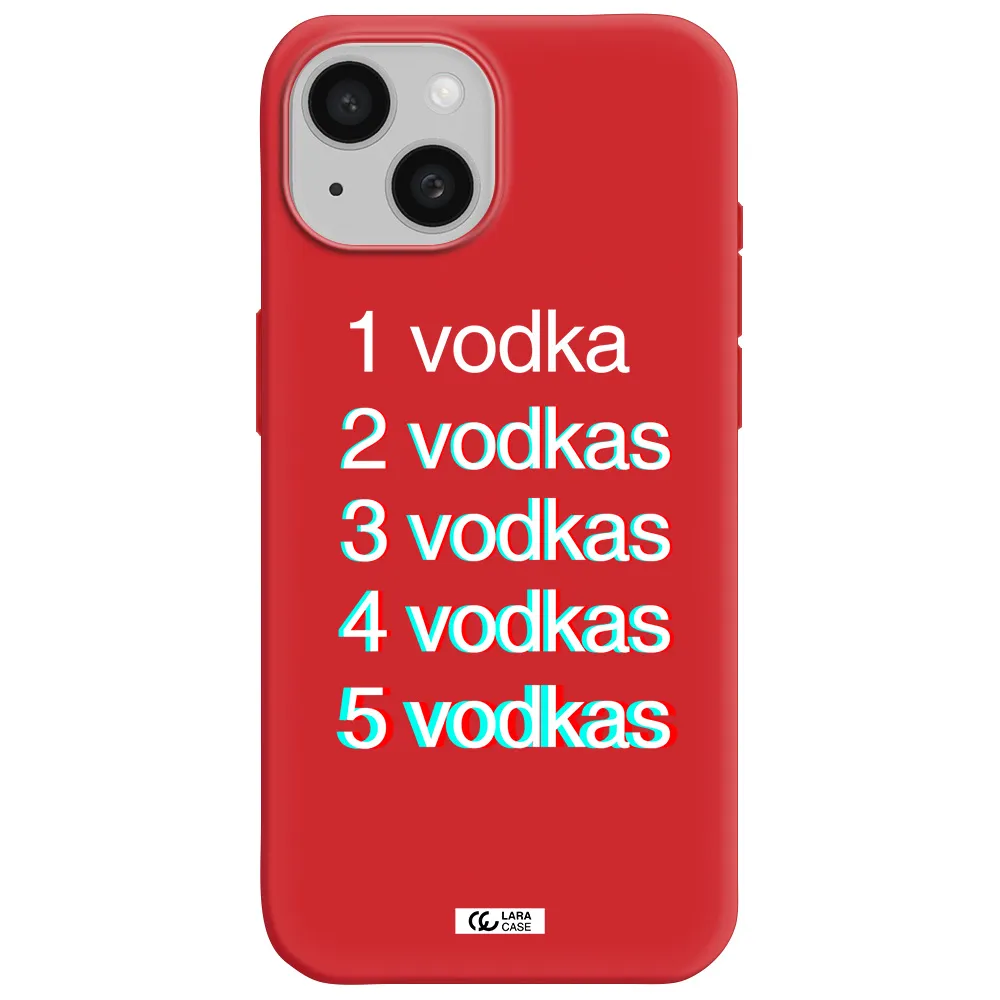 Vodka Apple Iphone 15 Silicone Imperial Red Case