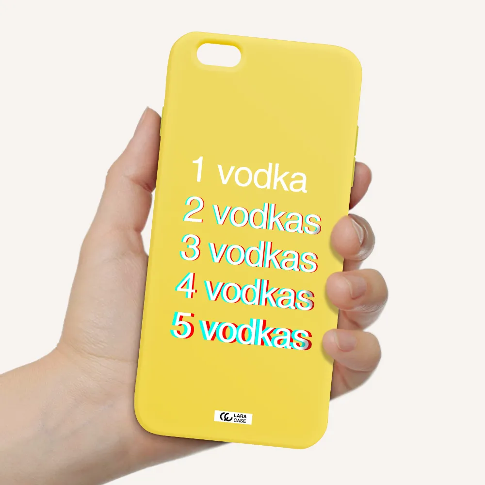 Vodka Apple iPhone 6 plus Silicone canary yellow Case