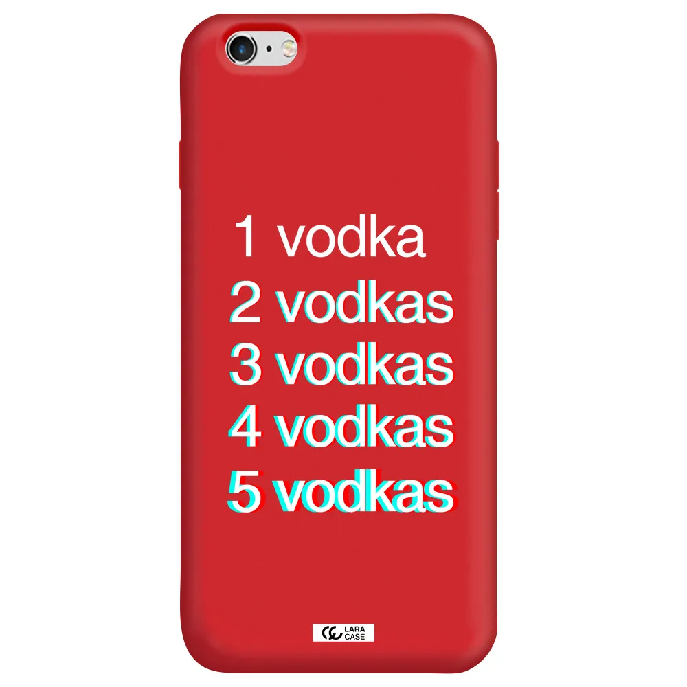 Vodka Apple iPhone 6 plus Silicone Imperial Red Case
