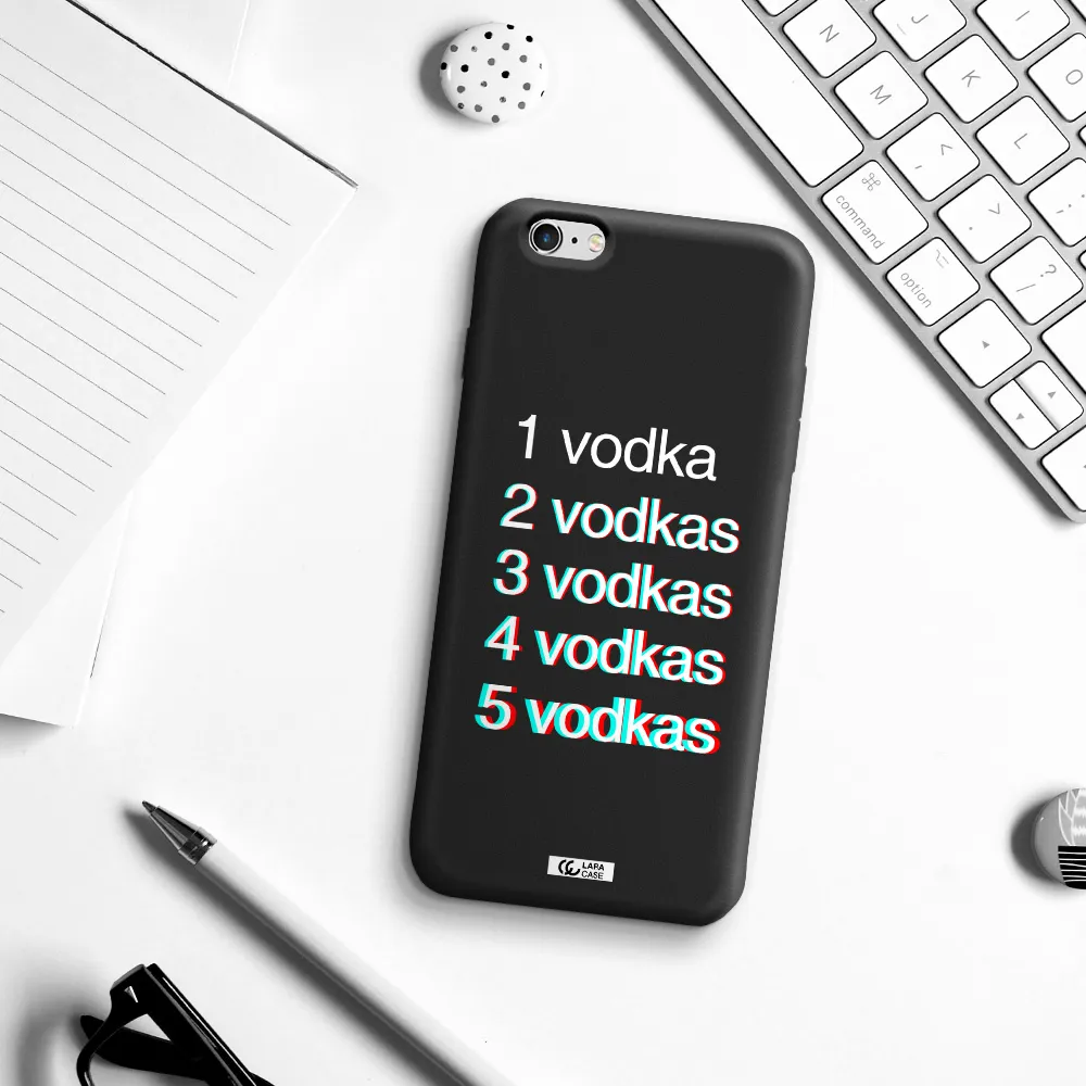 Vodka Apple iPhone 6 s plus Silicone black Case