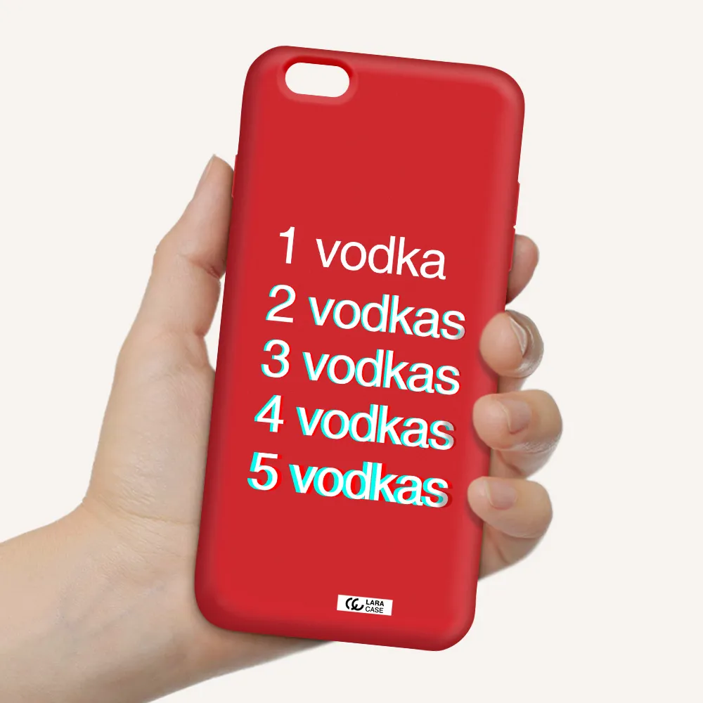 Vodka Apple iPhone 6 s plus Silicone Imperial Red Case