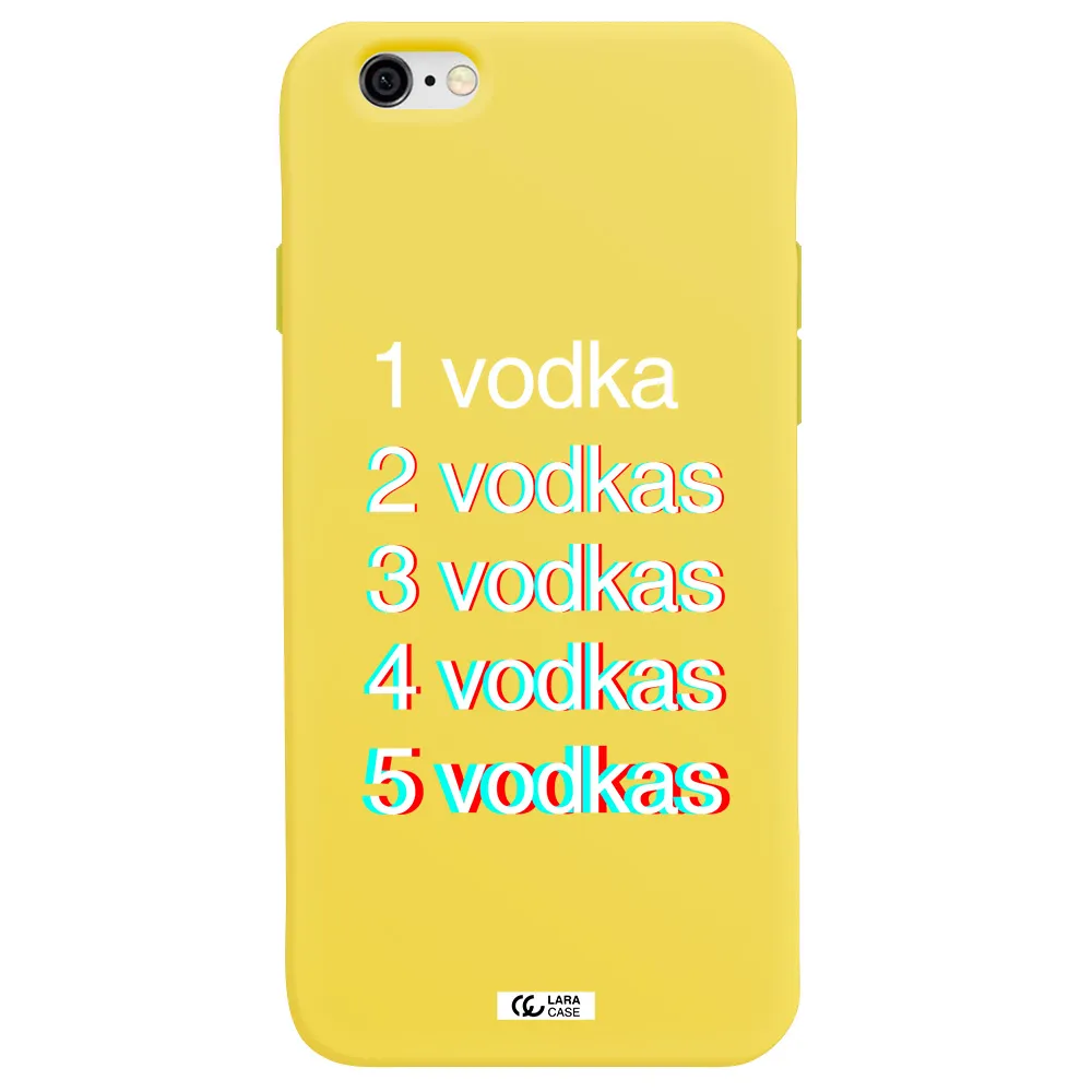 Vodka Apple iPhone 6 Silicone canary yellow Case