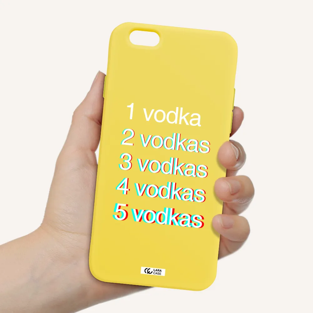 Vodka Apple iPhone 6 Silicone canary yellow Case