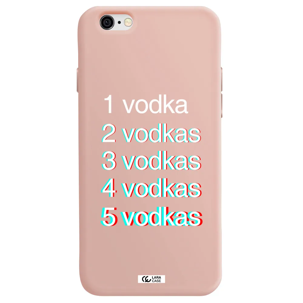 Vodka Apple iPhone 6 Silicone pastel pink Case
