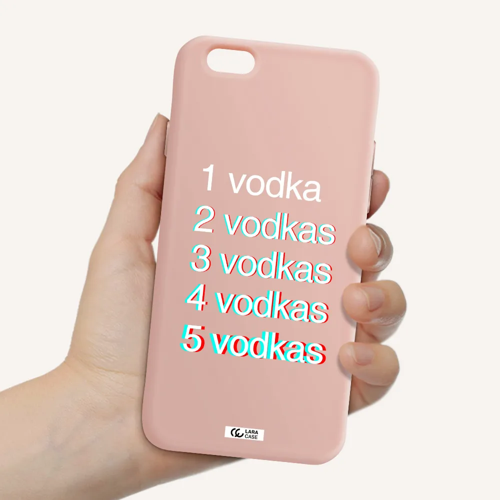 Vodka Apple iPhone 6 Silicone pastel pink Case