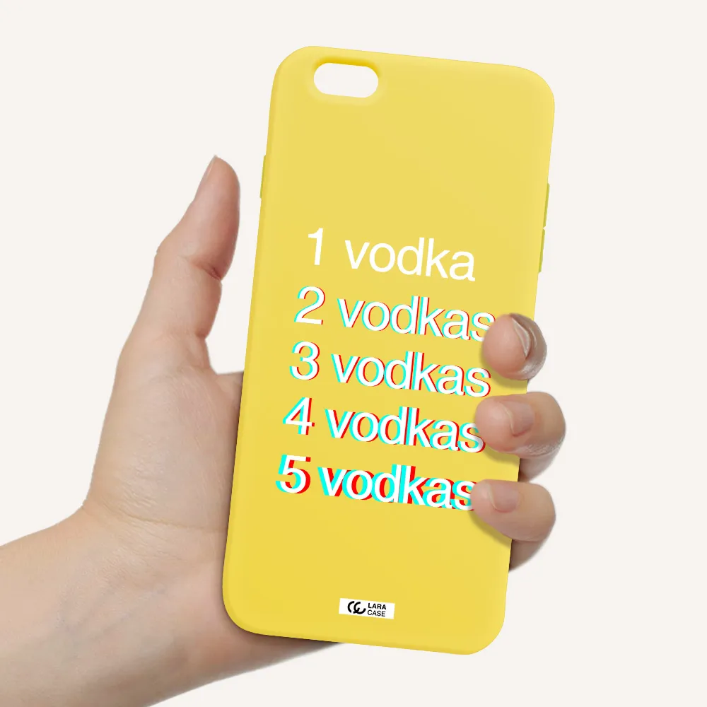 Vodka Apple iPhone 6S Silicone canary yellow Case