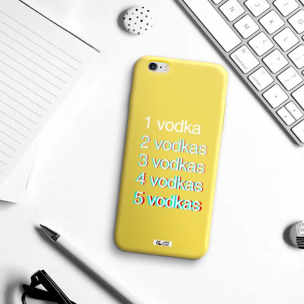 Vodka Apple iPhone 6S Silicone canary yellow Case