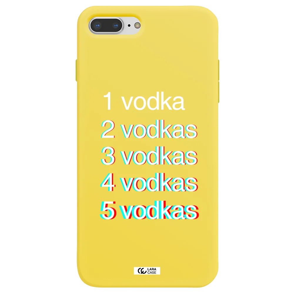 Vodka Apple iPhone 7 plus Silicone canary yellow Case