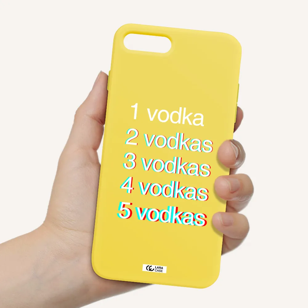 Vodka Apple iPhone 7 plus Silicone canary yellow Case