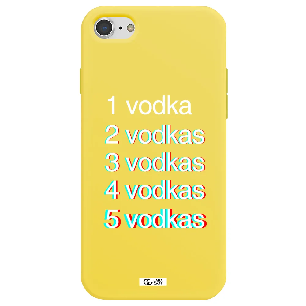 Vodka Apple iPhone 7 Silicone canary yellow Case