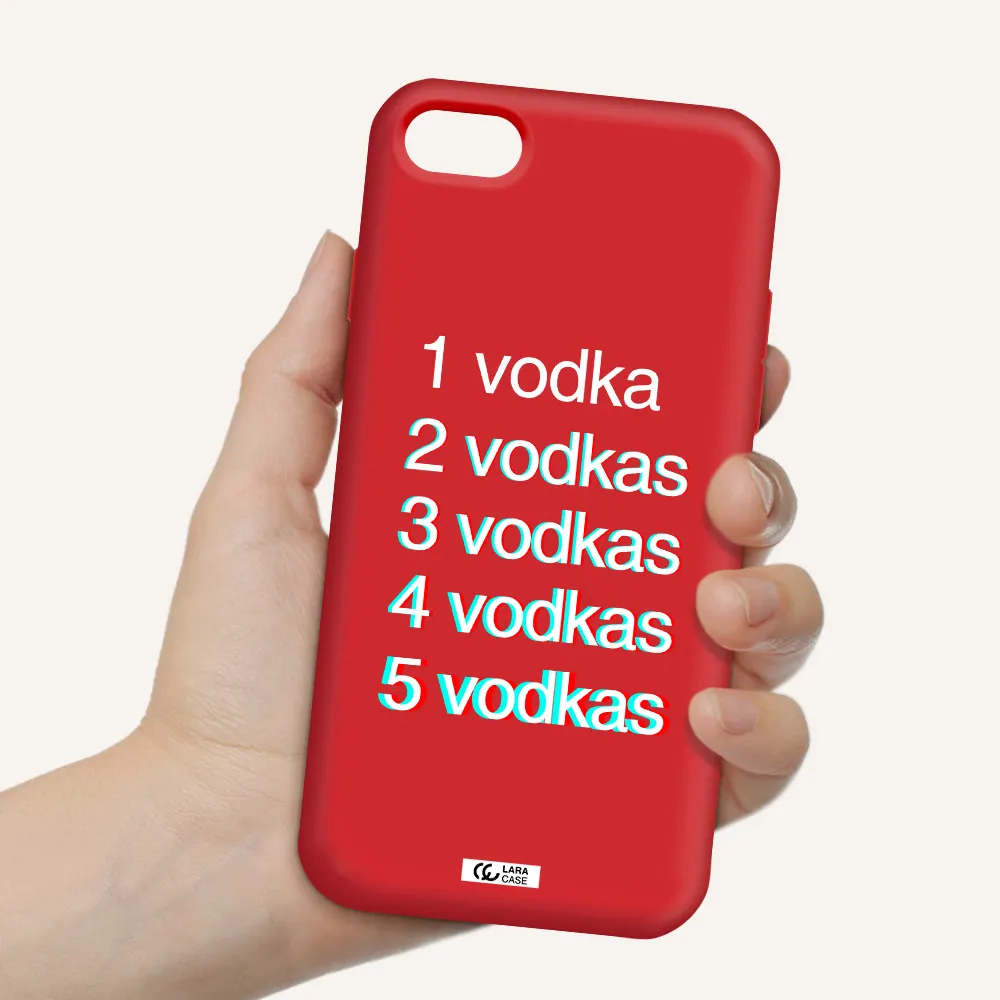 Vodka Apple iPhone 7 Silicone Imperial Red Case