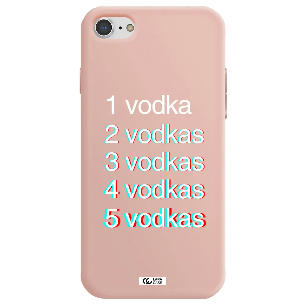 Vodka Apple iPhone 7 Silicone pastel pink Case