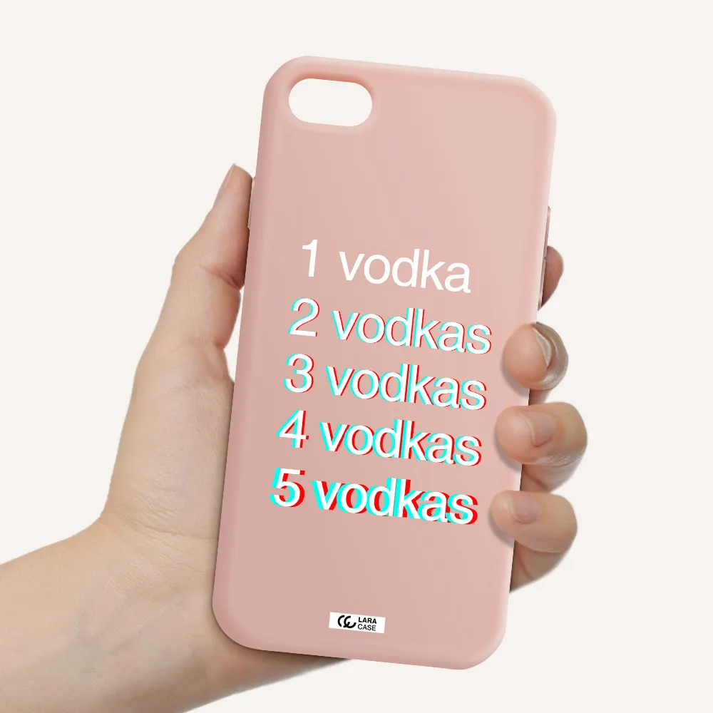 Vodka Apple iPhone 7 Silicone pastel pink Case