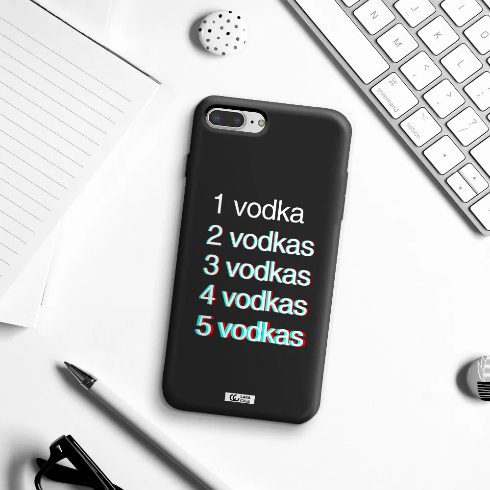 Vodka Apple iPhone 8 plus Silicone black Case