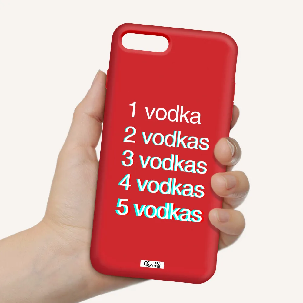 Vodka Apple iPhone 8 plus Silicone Imperial Red Case