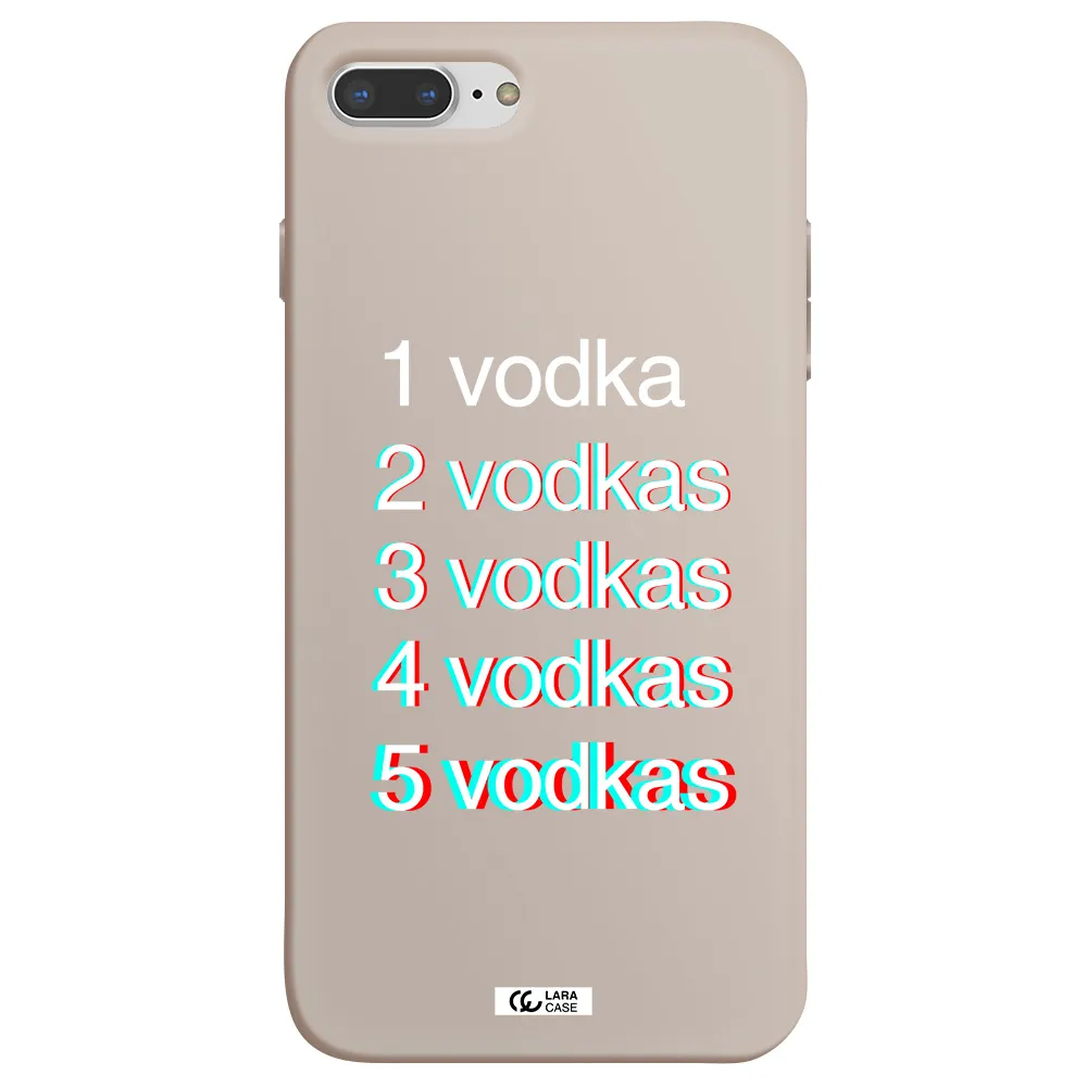 Vodka Apple iPhone 8 plus Silicone Stone Case