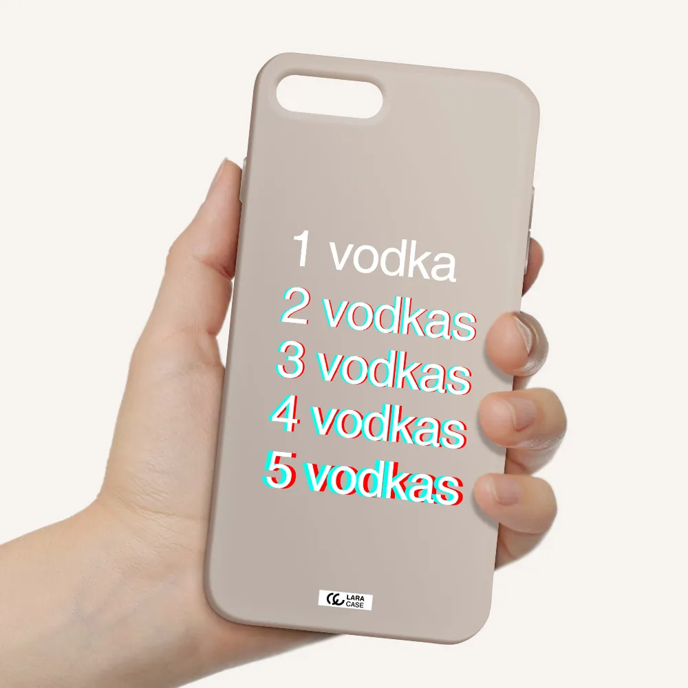 Vodka Apple iPhone 8 plus Silicone Stone Case
