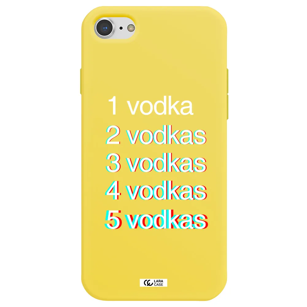 Vodka Apple iPhone 8 Silicone canary yellow Case