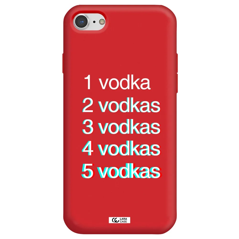 Vodka Apple iPhone 8 Silicone Imperial Red Case