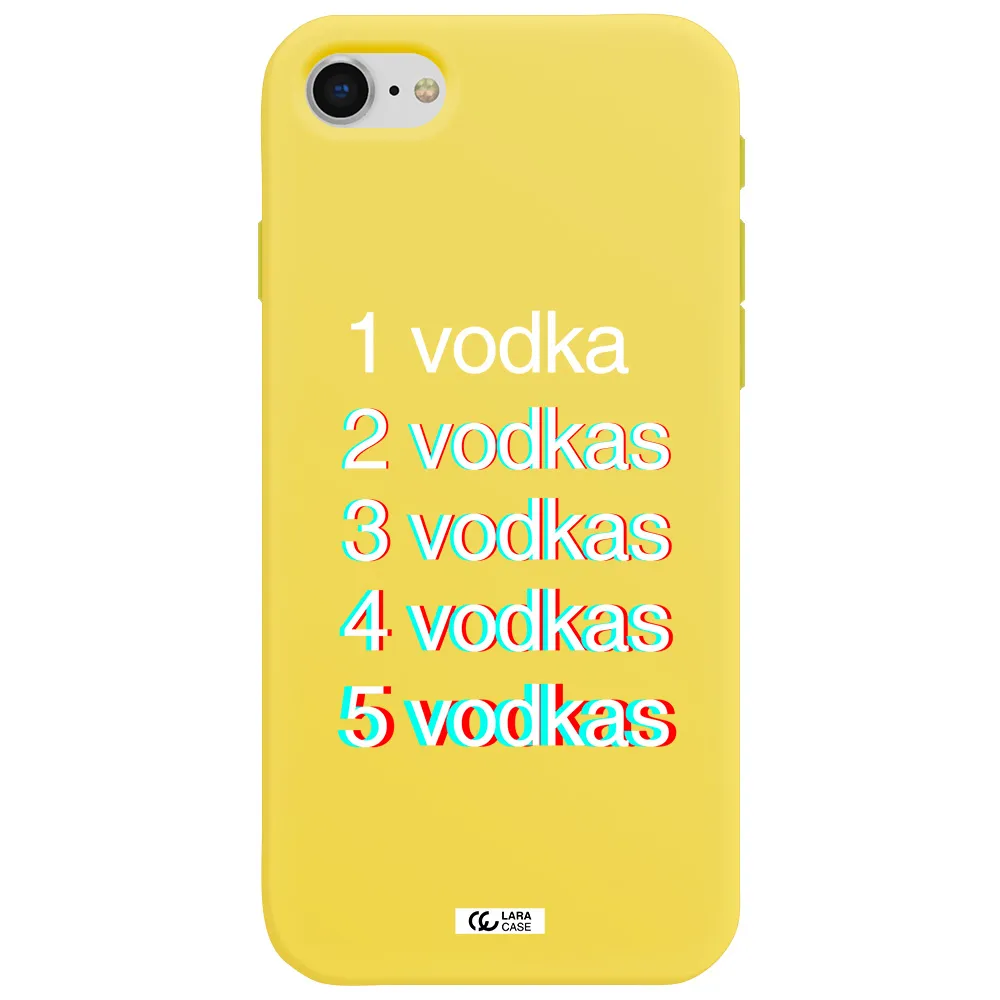 Vodka Apple iPhone se 2020 Silicone canary yellow Case