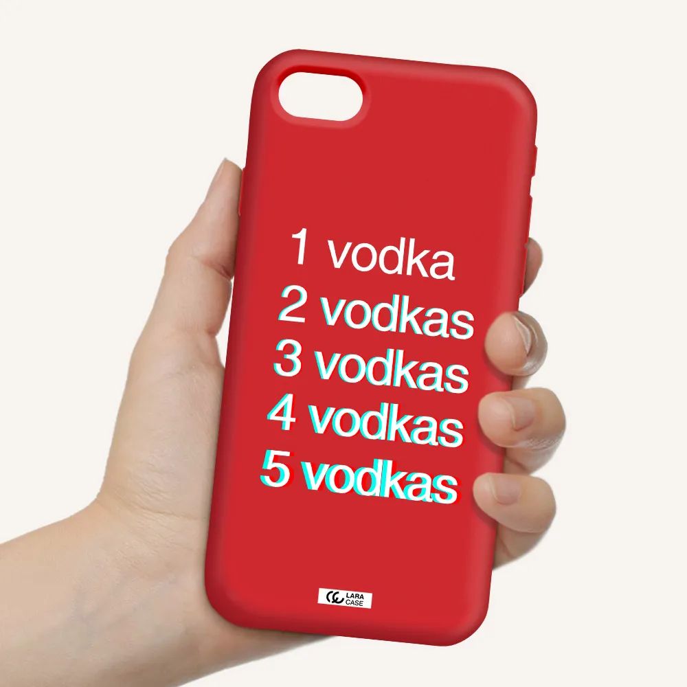 Vodka Apple iPhone se 2020 Silicone Imperial Red Case