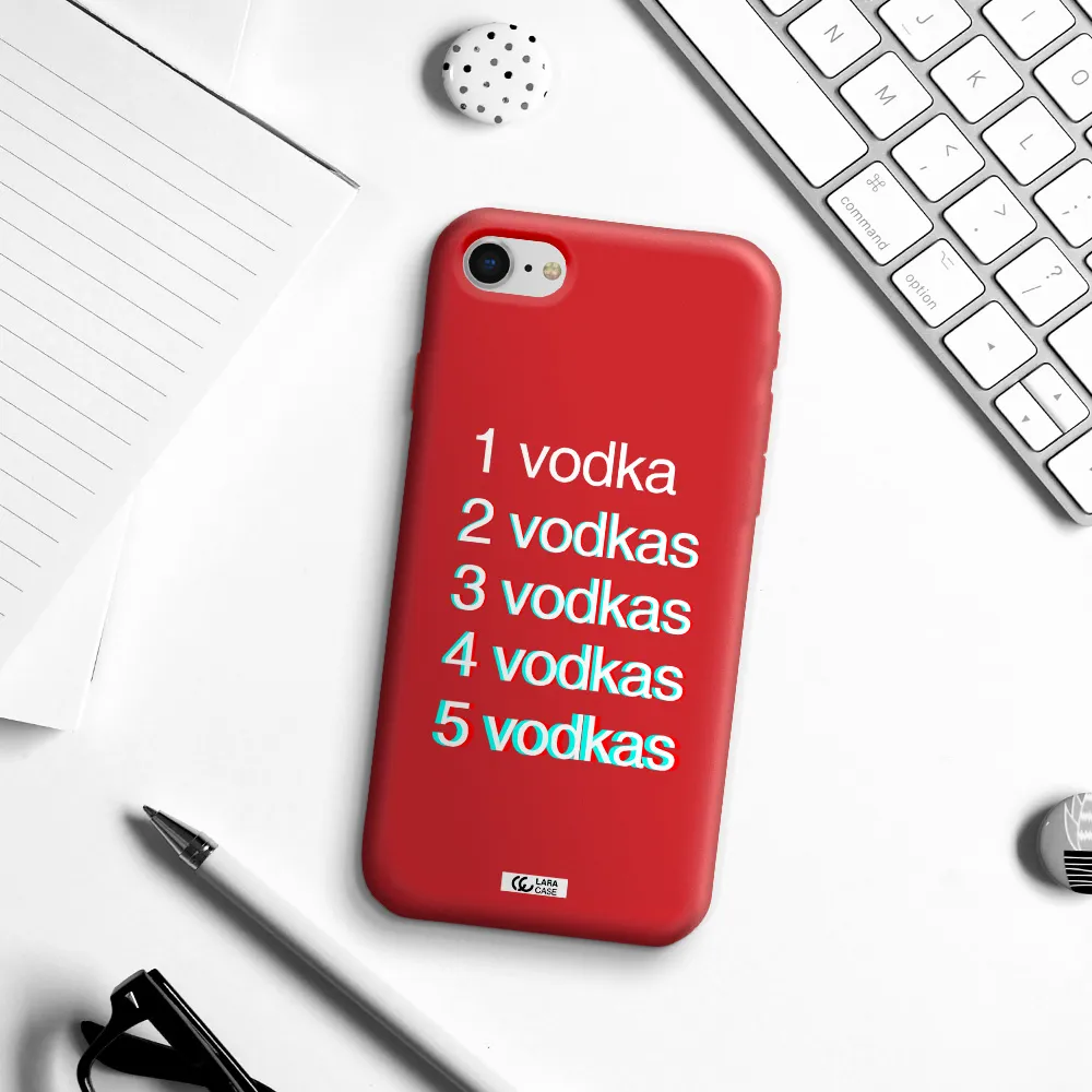 Vodka Apple iPhone se 2020 Silicone Imperial Red Case