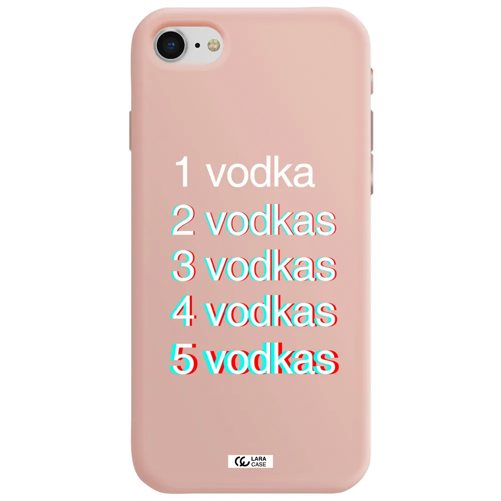Vodka Apple iPhone se 2020 Silicone pastel pink Case