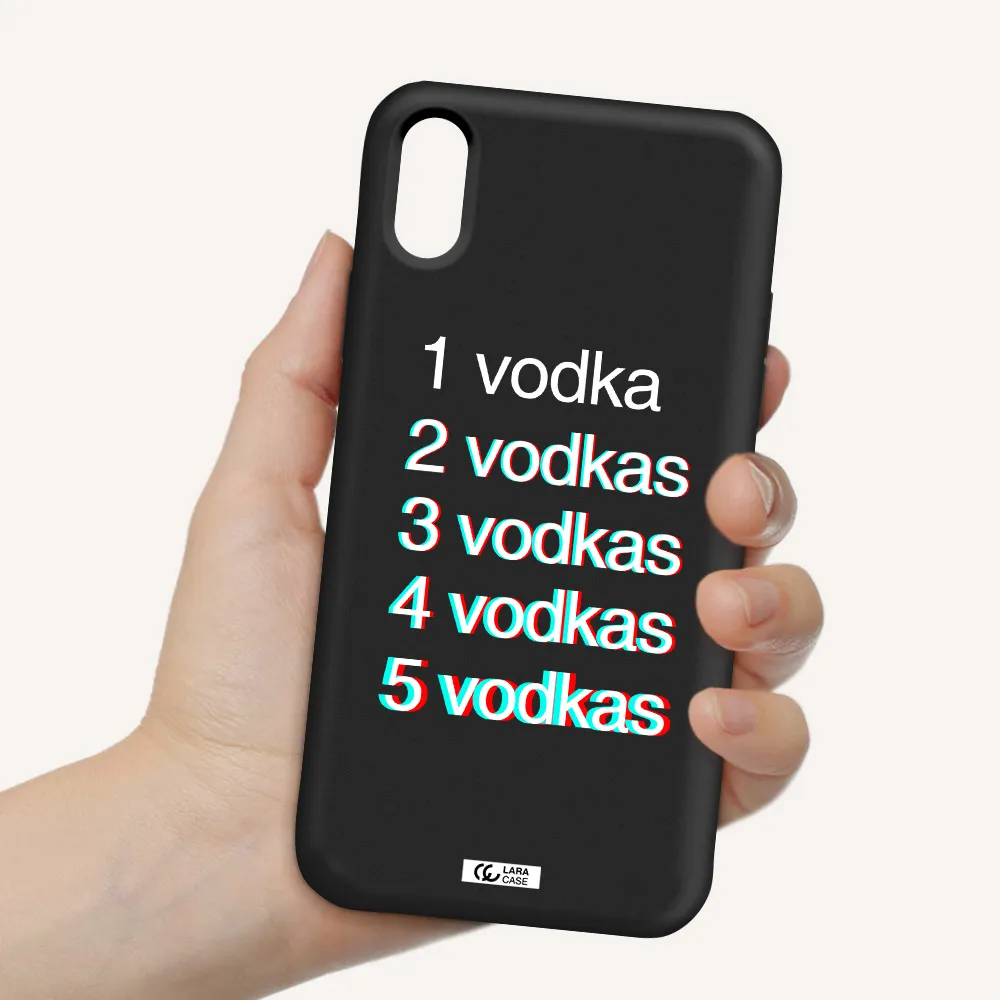 Vodka Apple iPhone X Silicone black Case
