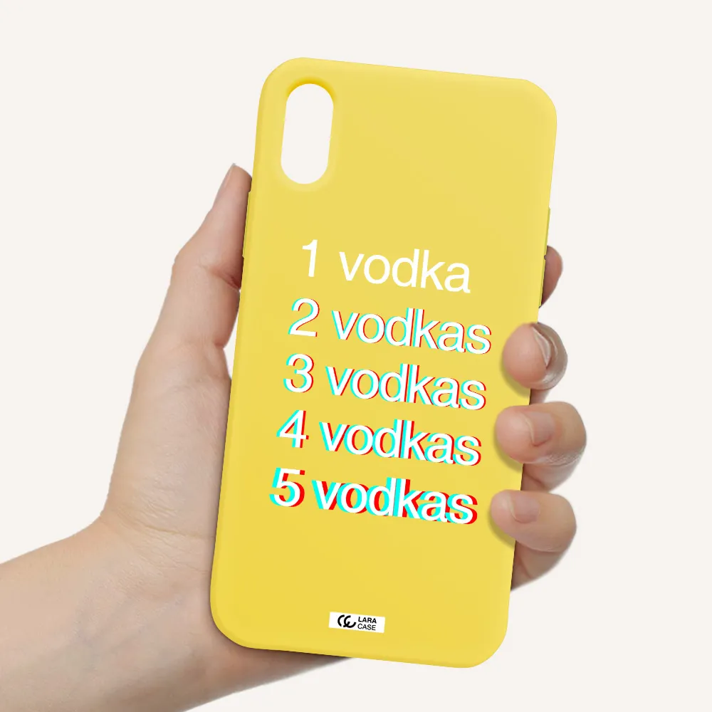 Vodka Apple iPhone X Silicone canary yellow Case