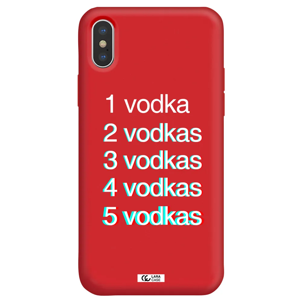 Vodka Apple iPhone X Silicone Imperial Red Case
