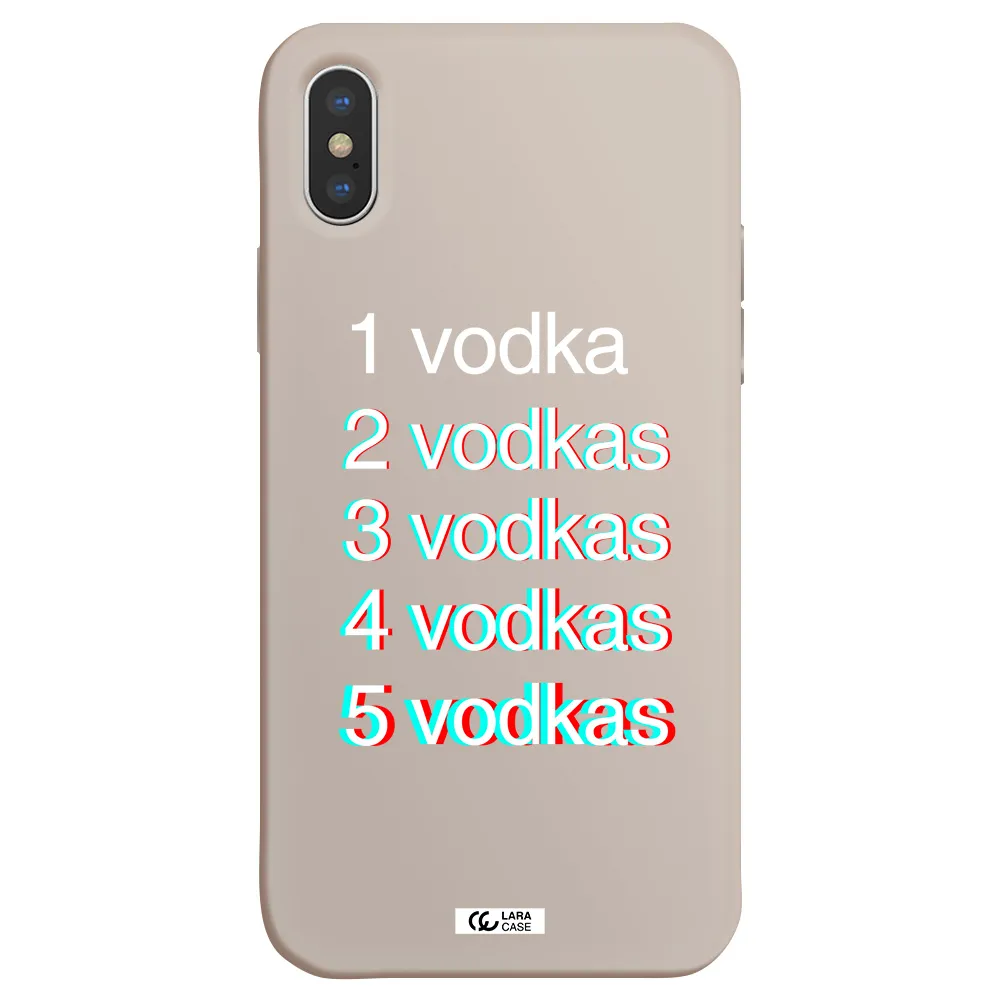 Vodka Apple iPhone X Silicone Stone Case